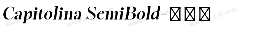 Capitolina SemiBold字体转换